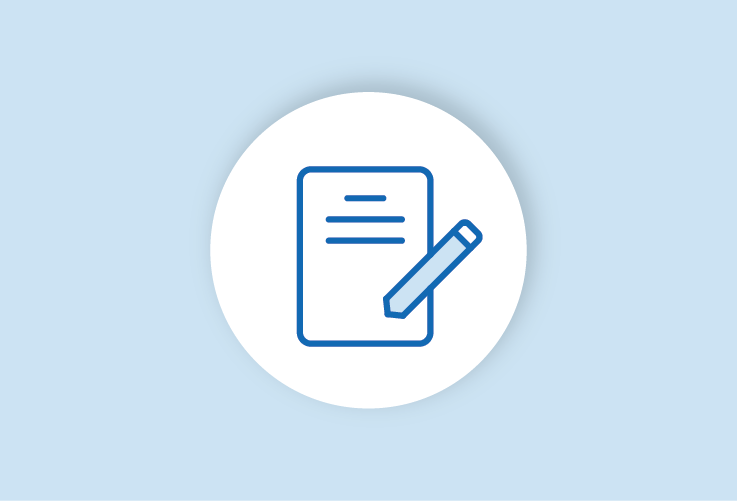 Icon of a document or contract.