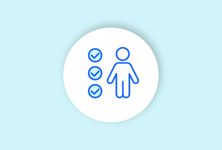 icon of person with a checklist