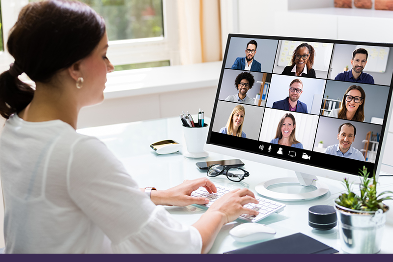 Person attending an online event