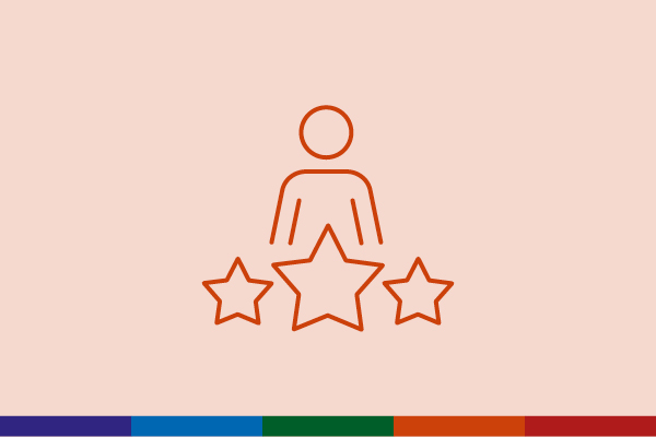 Icon of a person and stars