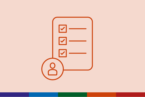 Icon of a person with checklist