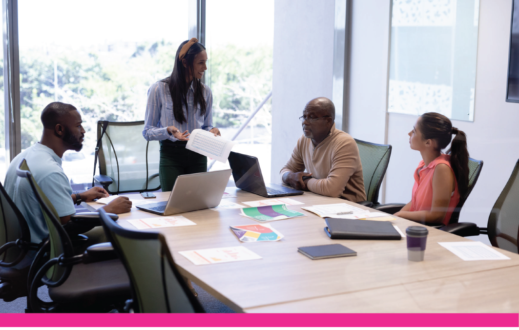 Image of staff working together